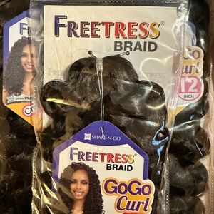 Freetress Braid Crochet & Latch Hook GoGo Curl 12 inch - 4 PACKS